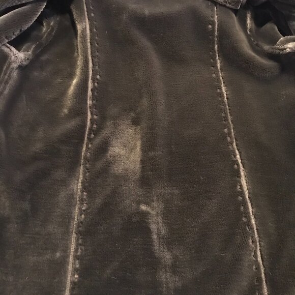 Portrait faux suede and faux fur winter coat maxi women's 16 forest green hood - Picture 8 of 16